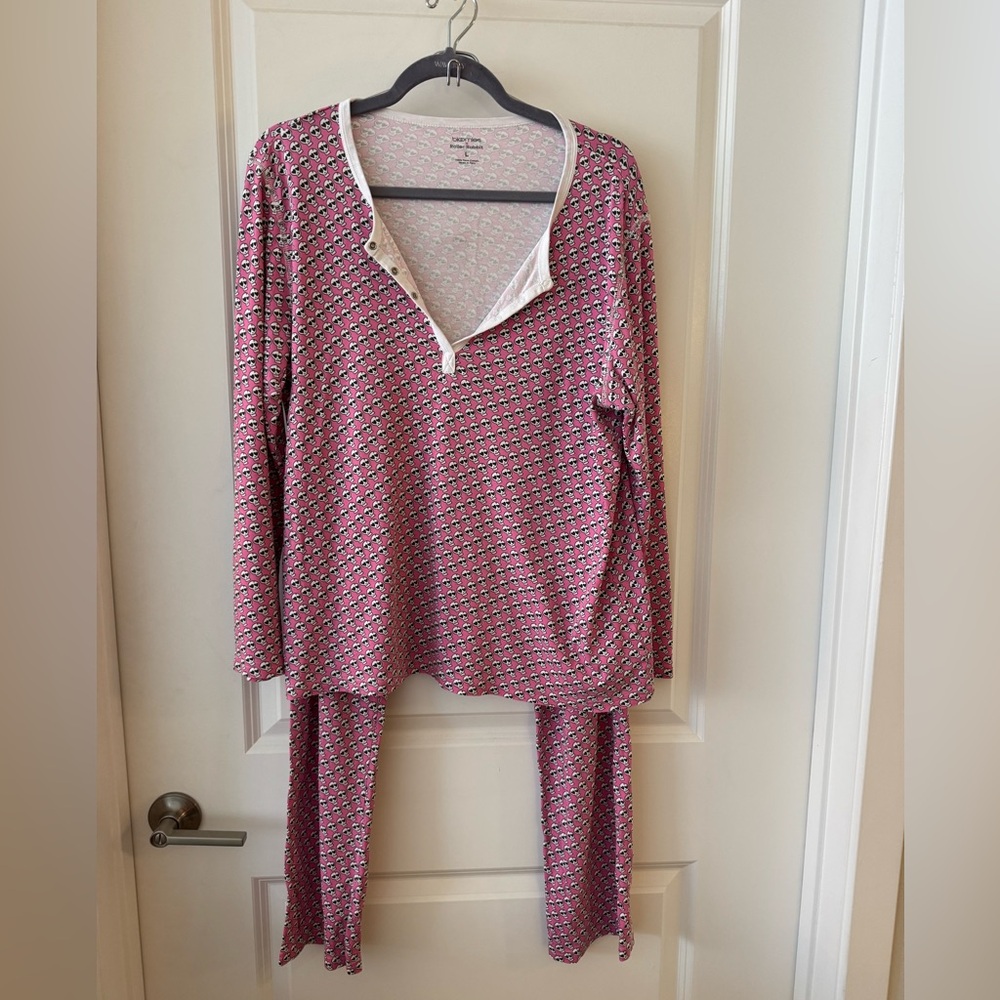 Roller Rabbit Pink Patterned Long-Sleeve Pajama Set - Picture 2 of 8